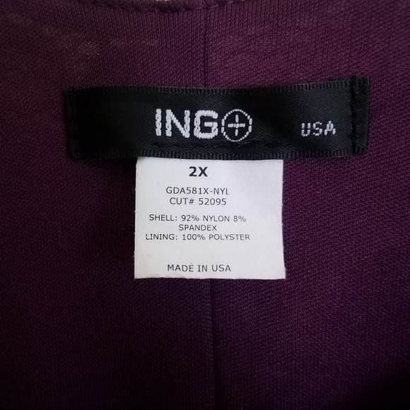 ING Plum Lace Cocktail Dress 2X NWT - Picture 7 of 9